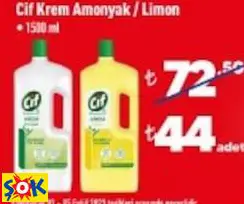 CİF KREM AMONYAK/LİMON 1500ML